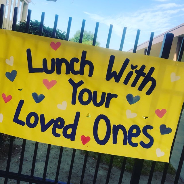 Banner for Stanford's first Lunch with Loved Ones.