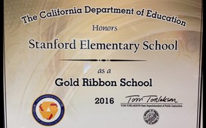Stanford is Named a Gold Ribbon School by the California Department of Education - article thumnail image