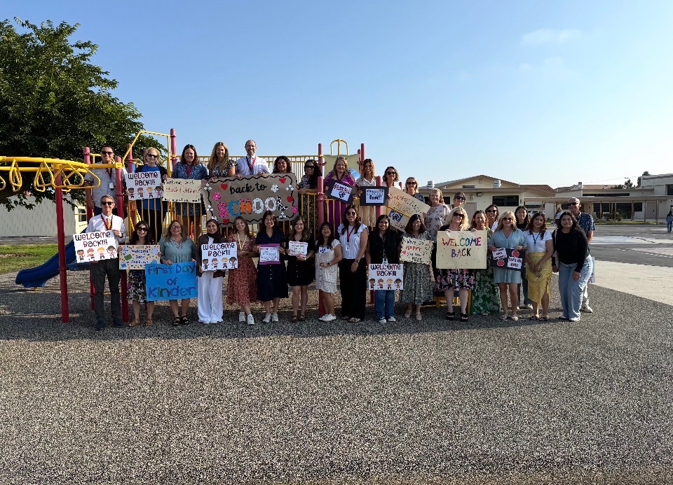 Teachers and staff welcome students back to school!