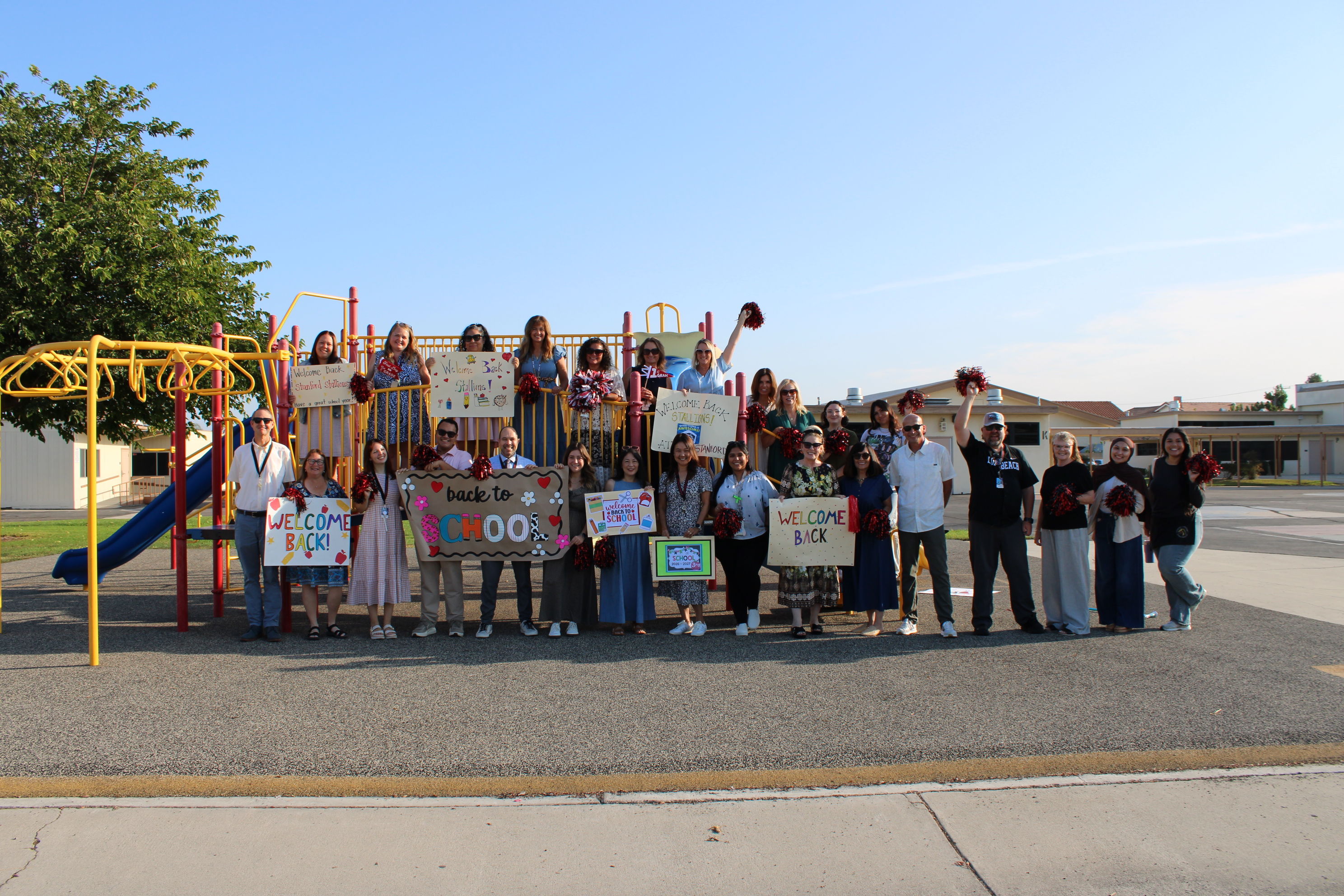 Teachers and staff welcome students back to school!